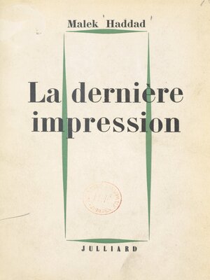 cover image of La dernière impression